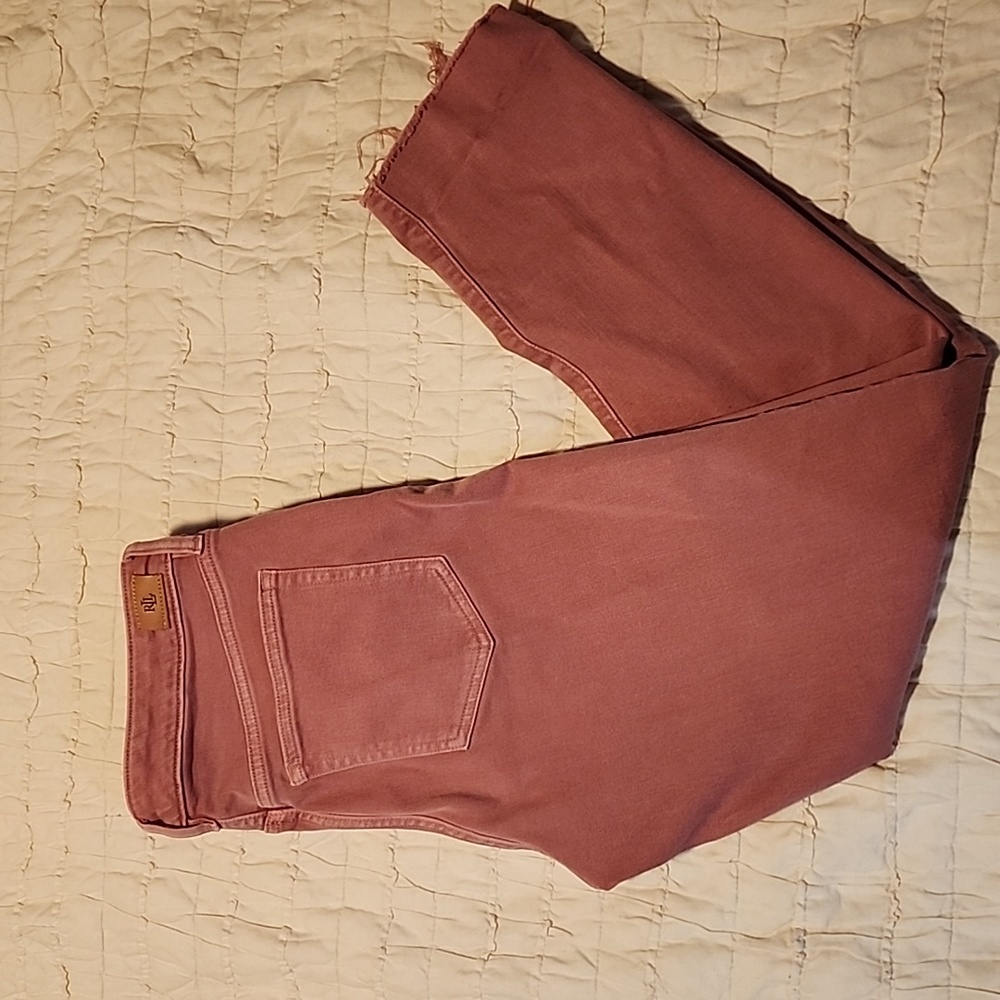 Ralph Lauren Premier Straight Ankle pink jeans size 6